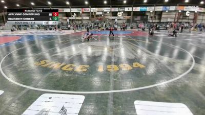 118 lbs 2nd Place Match - Avalynne Gemberling, Hinton Mathawks vs Elizabeth Orness, Devils Lake