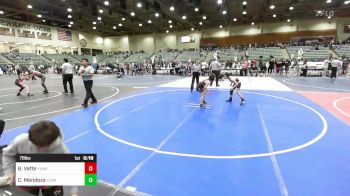 78 lbs 2nd Place - Benjamin Vette, Yuba Sutter Combat vs Carlos Mendoza, Yuba Sutter Combat