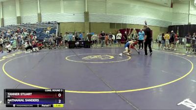 92 lbs Cons. Round 3 - Tanner Stuart, PA vs Nathanial Sanders, IN