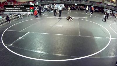 60 lbs Cons. Round 5 - Braddock White, McCook Youth Wrestling Club vs Calvert Farringer, The Best Wrestler