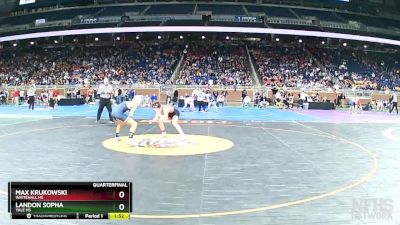 D3-120 lbs Quarterfinal - Max Krukowski, Whitehall HS vs Landon Sopha, Yale HS