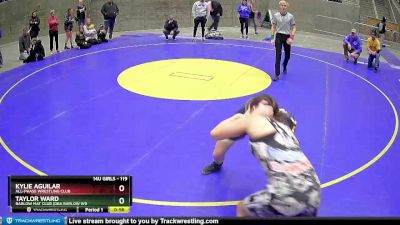 119 lbs Quarterfinal - Taylor Ward, Barlow Mat Club (DBA Barlow Wr vs Kylie Aguilar, All-Phase Wrestling Club