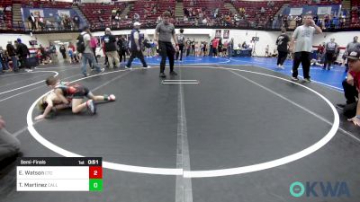 46 lbs Semifinal - Elliott Watson, Comanche Takedown Club vs Teagen Martinez, Carl Albert