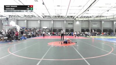 106 lbs Quarterfinal - Kody Dragon, Bristol Central vs John Bean, Stafford
