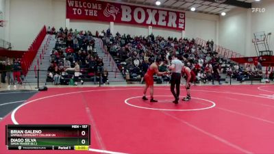 157 lbs Cons. Round 2 - Brian Galeno, Umpqua Community College Un vs Diago Silva, Simon Fraser (B.C.)