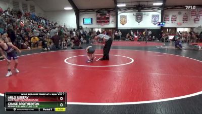 Bracket 7 lbs Cons. Semi - Arlo Ussery, Camp Point Youth Wrestling vs Chase Brotherton, Keokuk Kids Wrestling Club