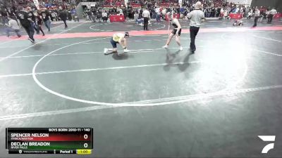 140 lbs Cons. Round 2 - Spencer Nelson, Ithaca/Weston vs Declan Breadon, River Falls