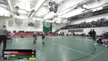 157 lbs Champ. Round 3 - Siddarth Pillai, La Canada vs Xingyu Chen, Los Osos