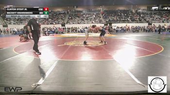 130 lbs Consi Of 16 #1 - Clinton Stout Jr., Keystone Kids Wrestling Club vs Beckett Wehrenberg, Bridge Creek Wrestling