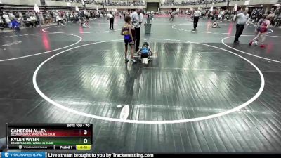 70 lbs Semifinal - Cameron Allen, Oconomowoc Wrestling Club vs Kyler Wynn, CrassTrained: Weigh In Club