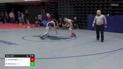 110 lbs Consi Of 4 - Zack Lombreglia, Newton, NJ vs Brayden Giovinco, Phoenixville, PA