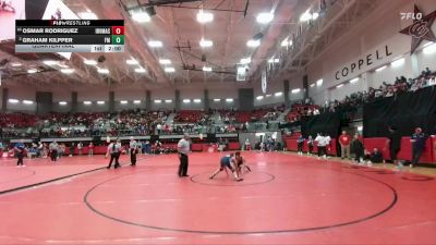 157 lbs Quarterfinal - Osmar Rodriguez, Irving MacArthur vs Graham Kilpper, Lewisville Flower Mound