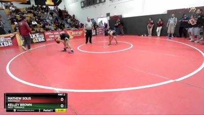 106 lbs Semifinal - Kelley Brown, West Torrance vs Mathew Solis, Paramount