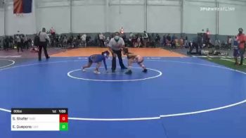 80 lbs Quarterfinal - Sapphire Shafer, Threshold WC vs Emma Quepons, Tuff Kidz WC