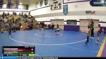 37-42 lbs Round 1 - Hudson Brandt, Fallon Outlaws Wrestling Club vs Stetson Steele, Ruby Mountain