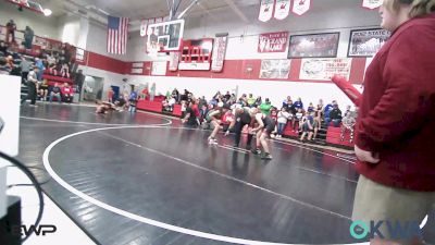 130 lbs Consi Of 8 #2 - Ilia Goss, Grove Takedown Club vs Holly Jo Fansler, Verdigris Youth Wrestling