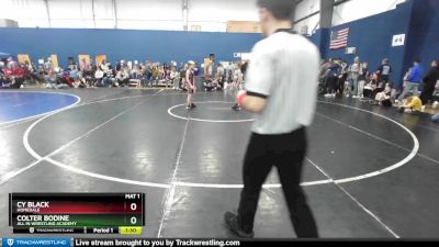 80 lbs Cons. Round 4 - Cy Black, Homedale vs Colter Bodine, All In Wrestling Academy