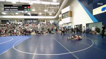 120 lbs Cons. Round 2 - Michael Wessman, Lone Peak vs Aziel Velasquez, American Leadership Academy - Gilbert North
