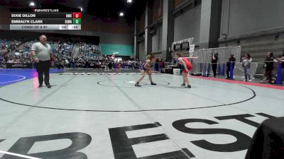110 lbs Consi Of 8 #1 - Dixie Dillon, Oakridge Mat Club vs Emmalyn Clark, EGWA