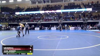 112 lbs Champ. Round 1 - Leo Bukala, Redington Sr. Jr/Sr High School vs Dane Johnson, Unalakleet Schools