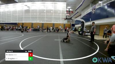 43-46 lbs Rr Rnd 3 - Maxx Davis, El Reno Wrestling Club vs Tesslyn Brogden, Hinton Takedown Club