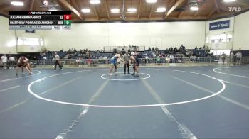 184 lbs Quarterfinal - Matthew Porras Diamond, Menlo NCWA vs Julian Hernandez, San Jose State University