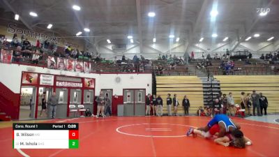 157 lbs Cons. Round 1 - Mazeed Ishola, Speedway High School vs Broden Wilson, Western Boone