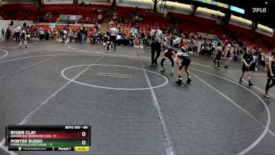 60 lbs Semifinal - Ryder Clay, Anchor Bay Wrestling Club vs Porter Russo, Strongsville/Westshore