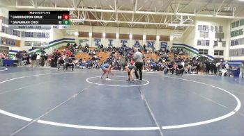 105 lbs Cons. Semi - Carrington Cruz, Mira Mesa vs Savannah Choi, Rancho Bernardo