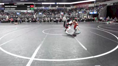 135 lbs Quarterfinal - Westin Wright, East Kansas Eagles vs Jaxon Henry, Ogdens Outlaws