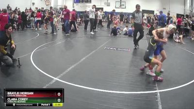 60 lbs Cons. Round 3 - Clara Corey, Carolina Reapers vs Braylei Morgan, LA Elite Wrestling