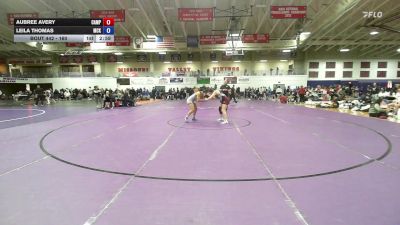 160 lbs Cons. Round 1 - Leila Thomas, McKendree University vs Aubree Avery, Campbellsville University