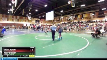 182 lbs Champ. Round 2 - Tony Zamora, Temescal Canyon vs Talha Bektas, Calvary Chapel S.A.