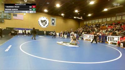 135 lbs Champ. Round 2 - Dezree Garcia, Coalinga vs Marissa Velez, Kerman