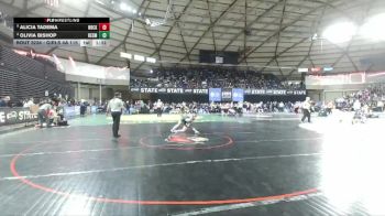 Girls 4A 115 lbs Champ. Round 2 - Alicia Tadema, North Creek (Girls) vs Olivia Bishop, Redmond (Girls)