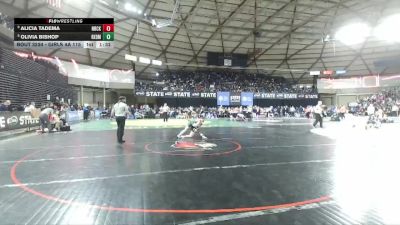 Girls 4A 115 lbs Champ. Round 2 - Alicia Tadema, North Creek (Girls) vs Olivia Bishop, Redmond (Girls)