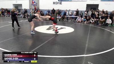 136 lbs Semifinal - Saoirse Cook, Anchor Kings Wrestling Club vs Daphnie Olsen, Arctic Warriors Wrestling Club