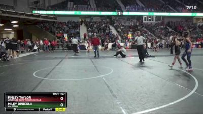 85 lbs Cons. Round 3 - Finley Taylor, Lawrence Elite Wrestling Club vs Miley Dinicola, Halstead