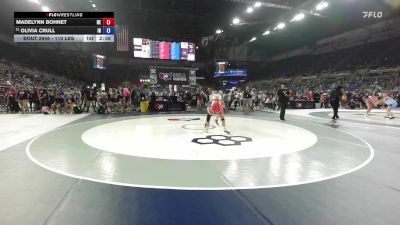 110 lbs Cons. Rd Of 16 - Madelynn Bohnet, NE vs Olivia Crull, IN