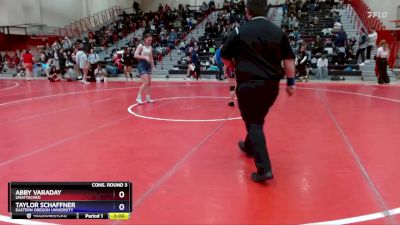 136 lbs Cons. Round 3 - Abby Varaday, Unattached vs Taylor Schaffner, Eastern Oregon University