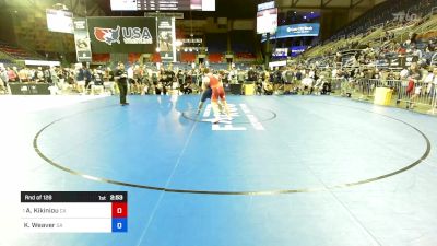 165 lbs Rnd Of 128 - Aliaksandr Kikiniou, CA vs Konlin Weaver, GA