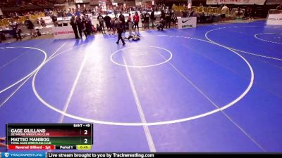 49 lbs Cons. Round 3 - Gage Gililland, Dethrone Wrestling Club vs Matteo Manibog, Total Kaos Wrestling Club