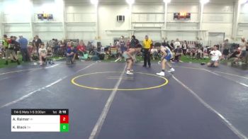 114-S Mats 1-5 3:00pm lbs Round Of 16 - Asher Raimer, MI vs Kael Black, OH