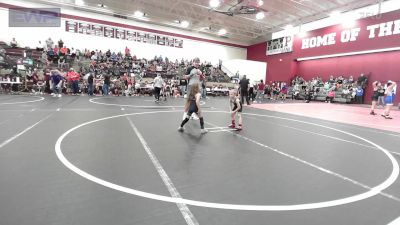 40 lbs Semifinal - Baker Gates, Ponca City Wildcat Wrestling vs Angelo Ponce, Team Of Hard Knox