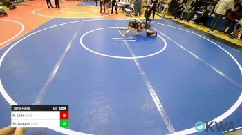 67 lbs Semifinal - Kade Cole, Coweta Tiger Wrestling vs Mathias Aragon, Team Tulsa Wrestling Club