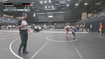 141 lbs Quarterfinal - Josh Hannan, Grand View (Iowa) vs Davion Wilson, Graceland University