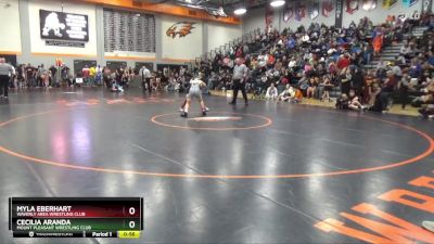 B-5 lbs Round 3 - Myla Eberhart, Waverly Area Wrestling Club vs Cecilia Aranda, Mount Pleasant Wrestling Club