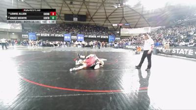 Boys 2A 144 lbs Champ. Round 1 - Lewis Allen, W. F. West vs Enzo Monte, Centralia
