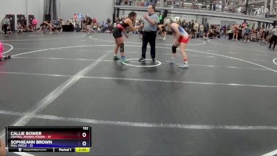 132 lbs Round 1 (8 Team) - Callie Bower, Central Pennies Power vs Sophieann Brown, Full Circle