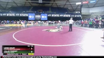108 lbs Cons. Round 2 - James Drury, Whatcom Wrestling Academy vs Collin Charvet, Grandview Popeye